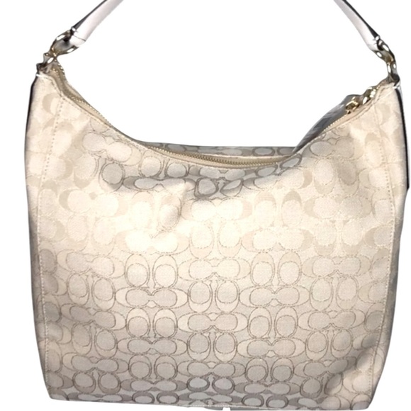 Coach Beige Signature Hobo Bag - Picture 5 of 7